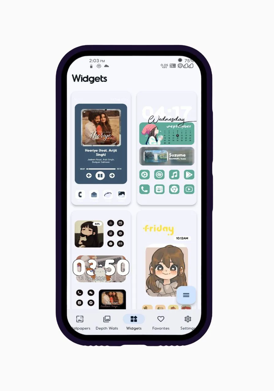 Flexify Wallpaper Categories Screenshot