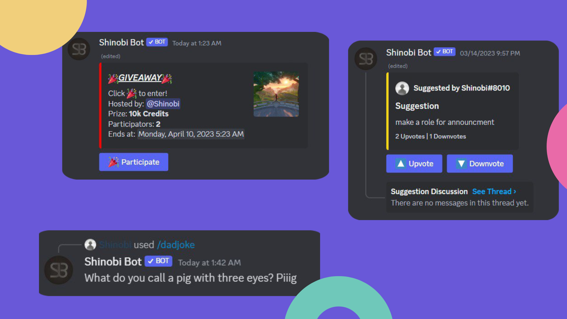 Shinobi Bot Suggestion System