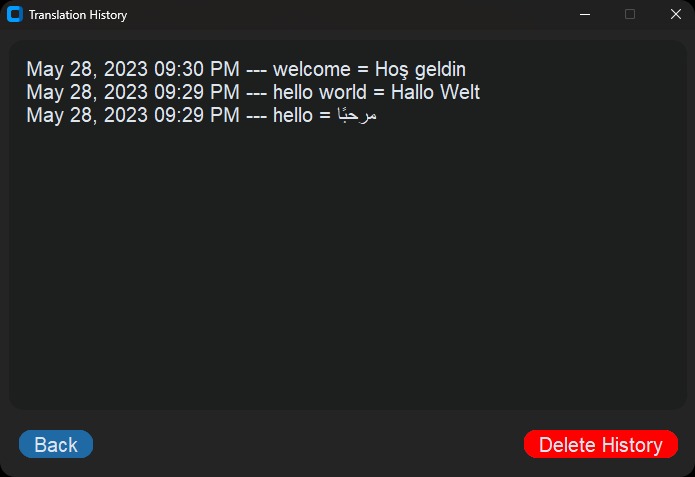 Verbo Settings Screen